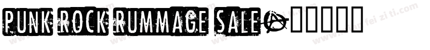 punk rock rummage sale字体转换